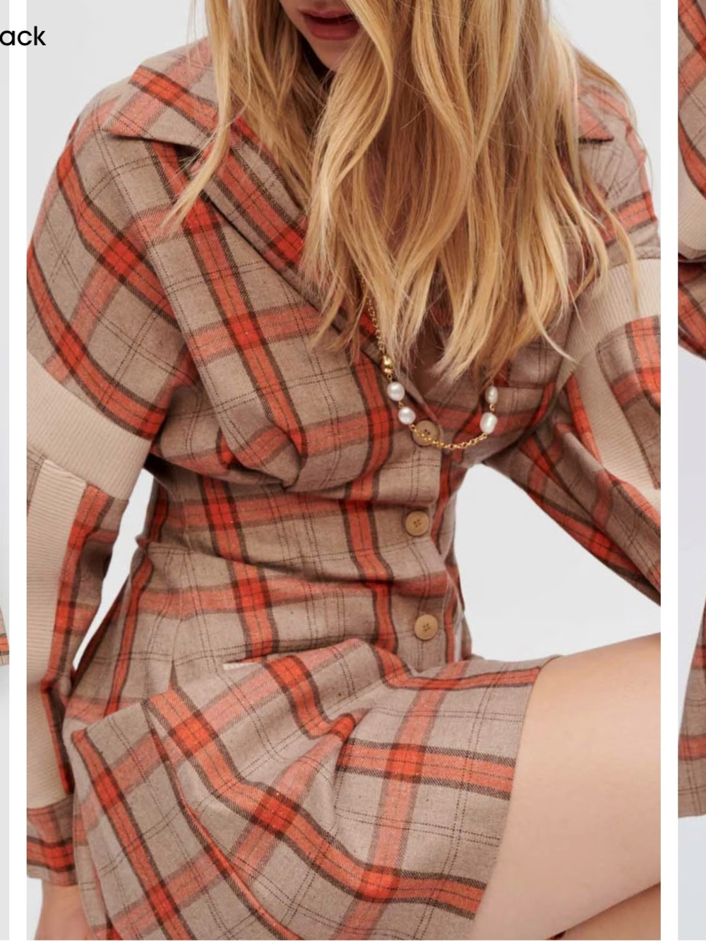 Maje Plaid Mini Dress